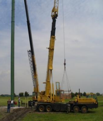 sporting clay tower installation